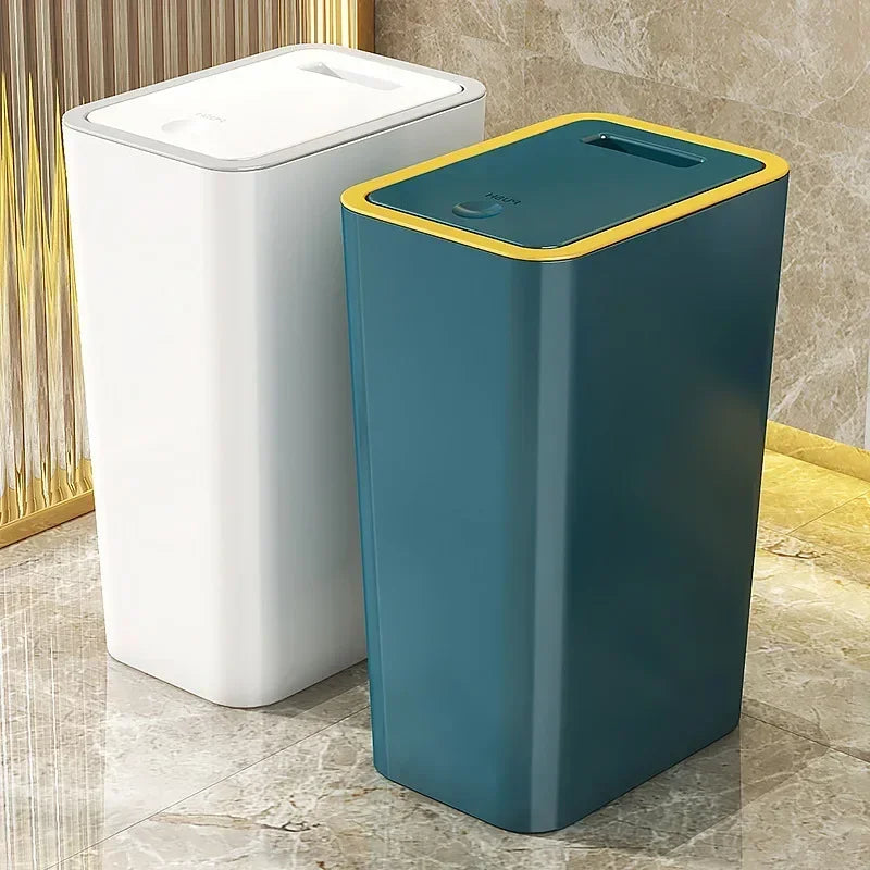 Odor-Sealed One-Touch Rectangular Trash Can (10 L)