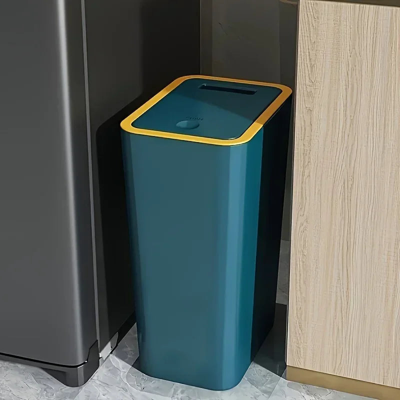 Odor-Sealed One-Touch Rectangular Trash Can (10 L)