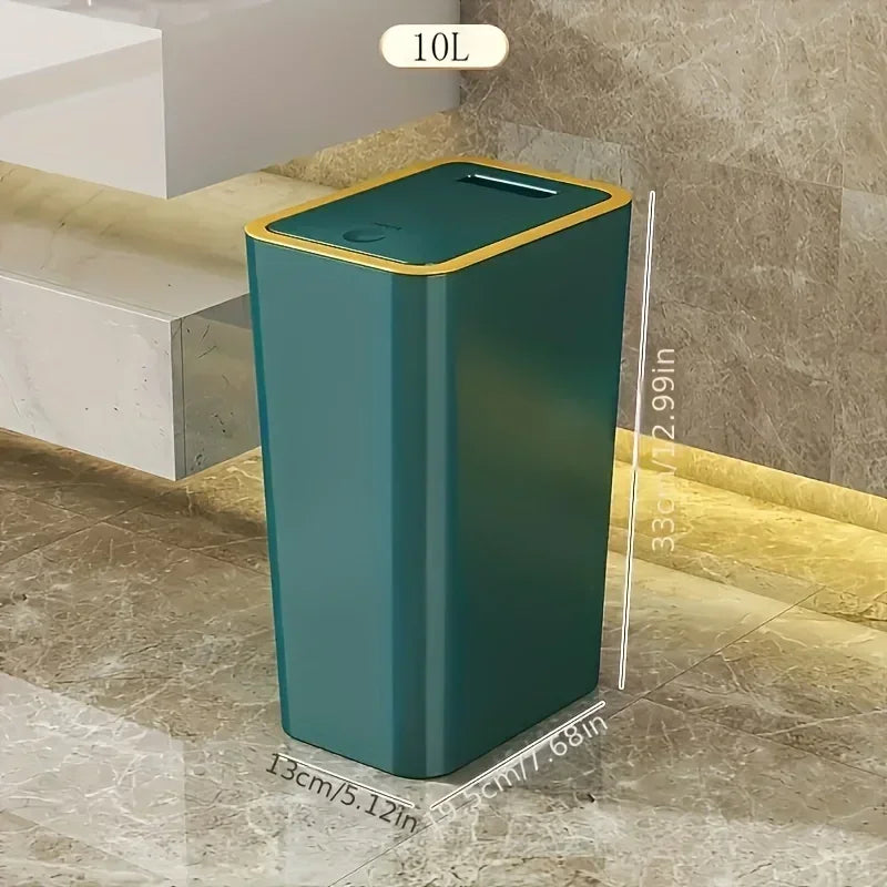 Odor-Sealed One-Touch Rectangular Trash Can (10 L)