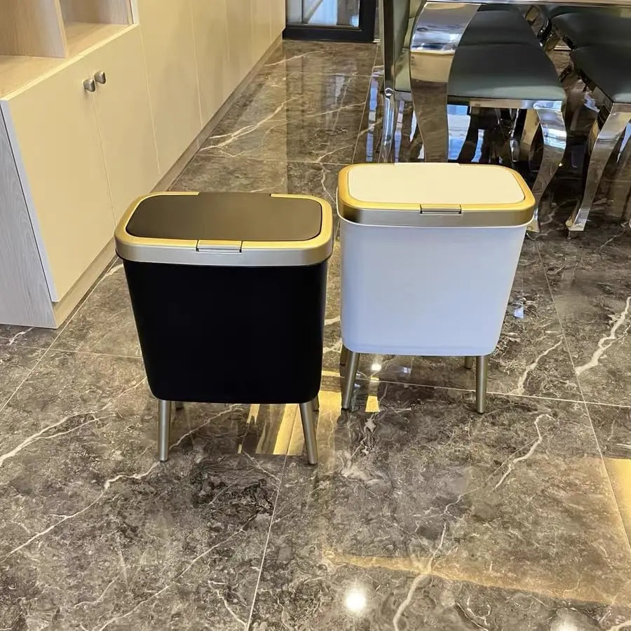 Odor-Sealing Push-Top Pet-Proof Trash Can (15L)