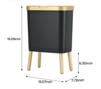 Odor-Sealing Push-Top Pet-Proof Trash Can (15L)
