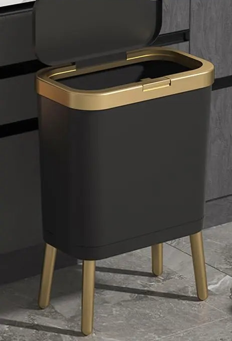 Odor-Sealing Push-Top Pet-Proof Trash Can (15L)