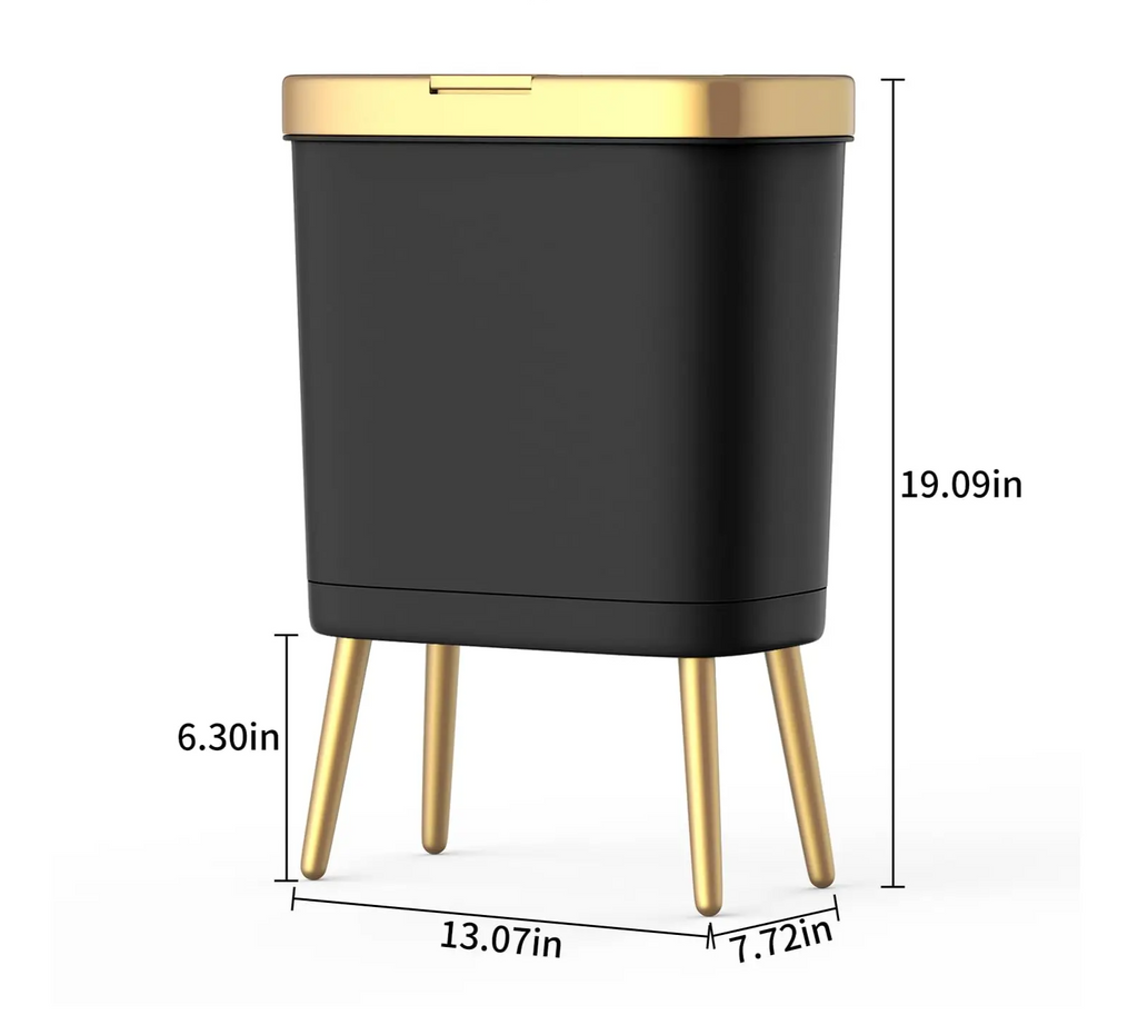 Odor-Sealing Push-Top Pet-Proof Trash Can (15L)