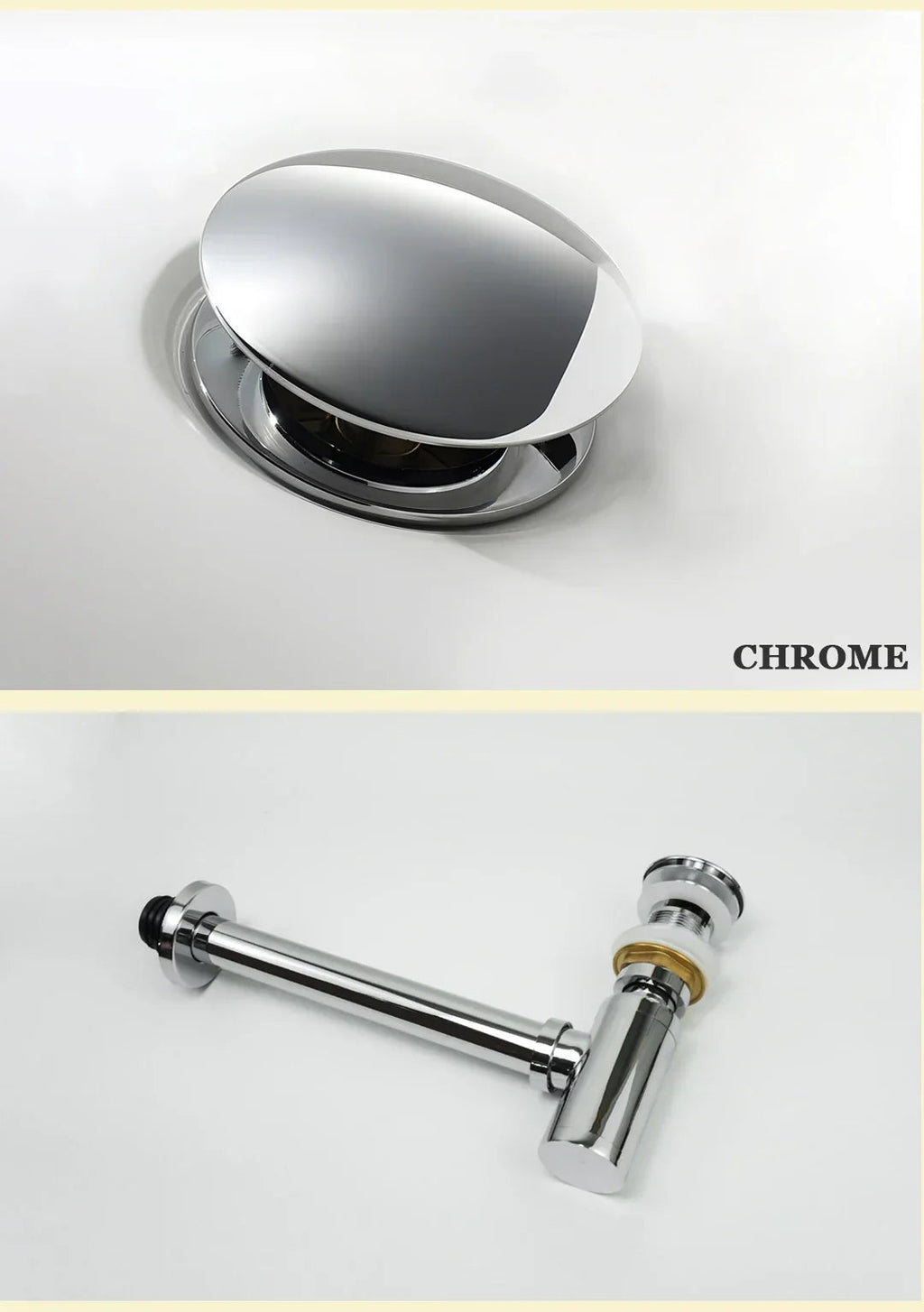 Odor-Sealing Solid Brass Pop-Up Sink Drain (Universal Fit)