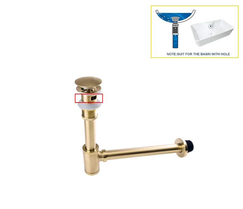 Odor-Sealing Solid Brass Pop-Up Sink Drain (Universal Fit)