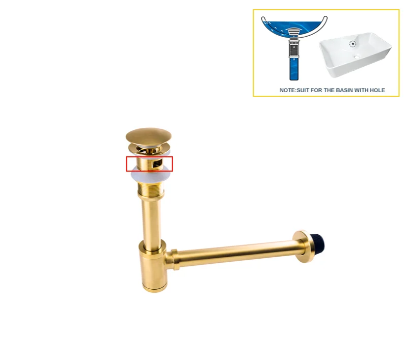 Odor-Sealing Solid Brass Pop-Up Sink Drain (Universal Fit)
