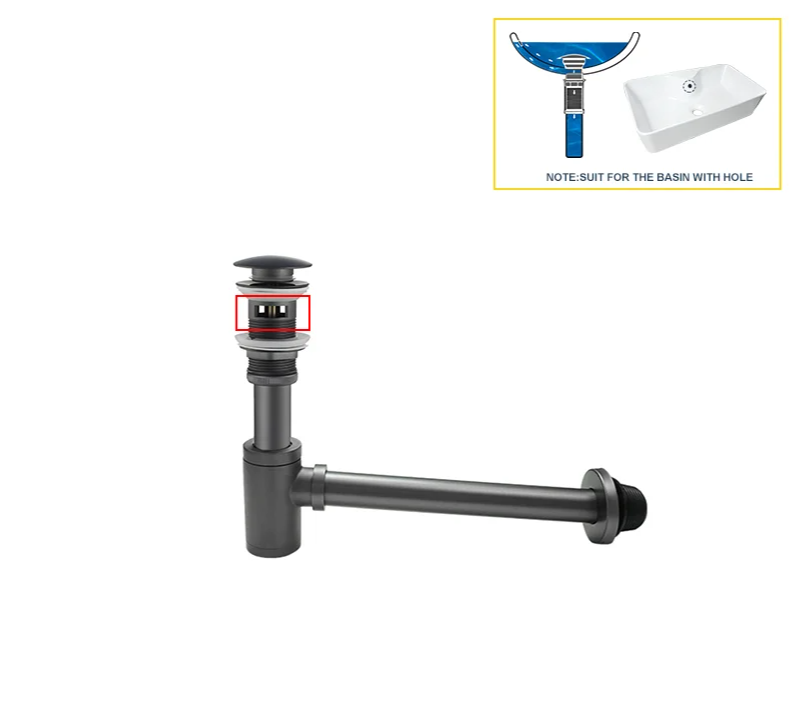 Odor-Sealing Solid Brass Pop-Up Sink Drain (Universal Fit)