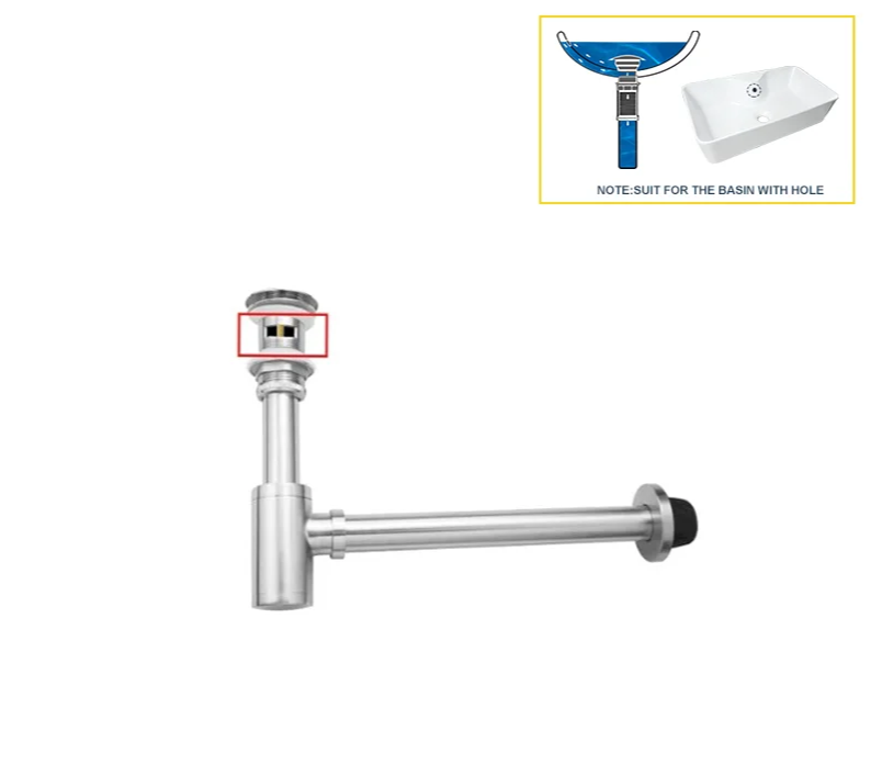 Odor-Sealing Solid Brass Pop-Up Sink Drain (Universal Fit)