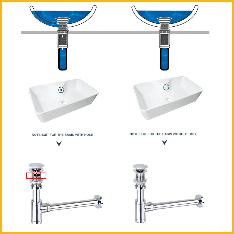 Odor-Sealing Solid Brass Pop-Up Sink Drain (Universal Fit)