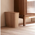 Odor-Sealing Wooden Press-Top Trash Bin