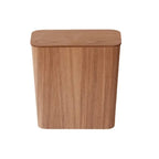Odor-Sealing Wooden Press-Top Trash Bin