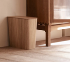Odor-Sealing Wooden Press-Top Trash Bin