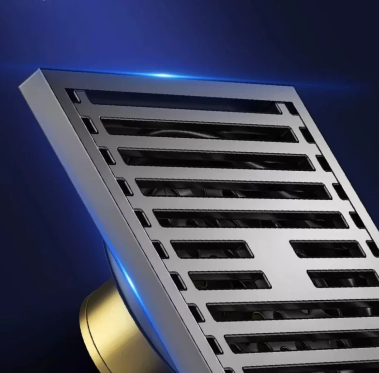 Odor-Trap Brushed 304 Stainless Steel Square Floor Drain