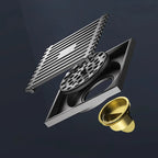 Odor-Trap Brushed 304 Stainless Steel Square Floor Drain