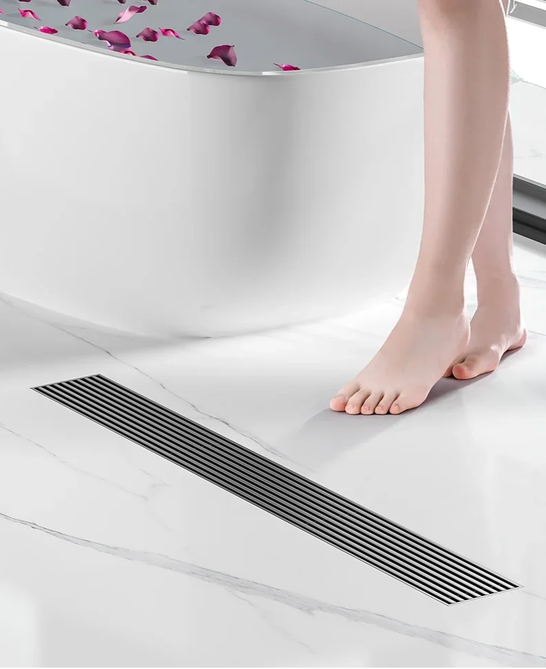 Odor-Trap Brushed 304 Stainless Steel Square Floor Drain