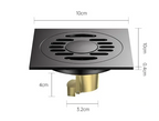 Odor-Trap Brushed 304 Stainless Steel Square Floor Drain