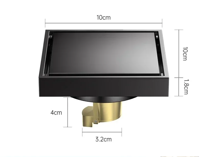 Odor-Trap Brushed 304 Stainless Steel Square Floor Drain