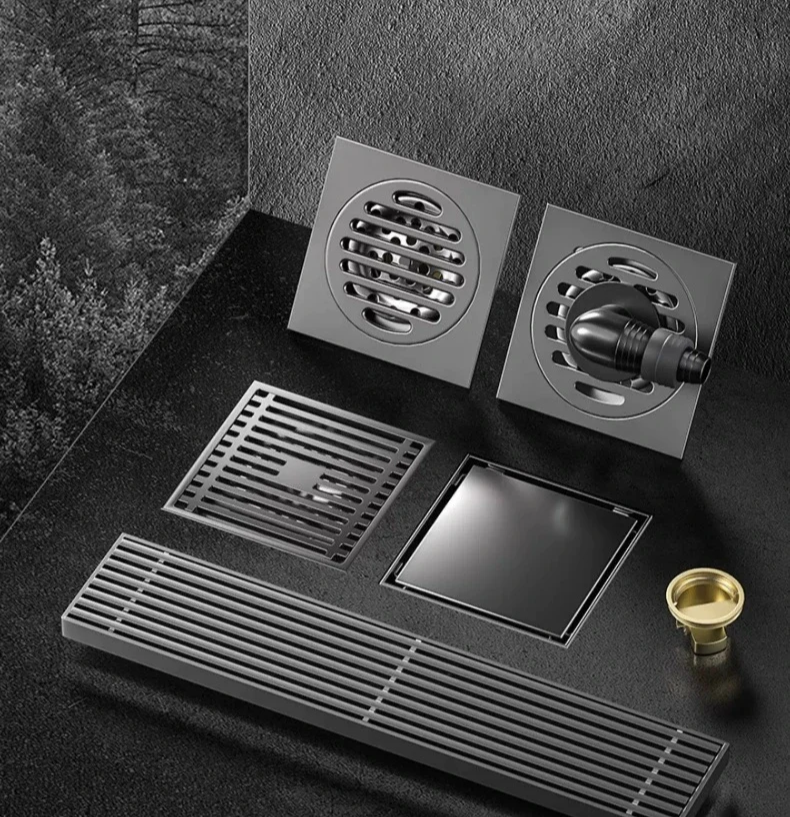Odor-Trap Brushed 304 Stainless Steel Square Floor Drain