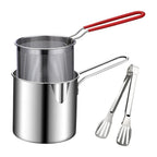 Oil-Saving 304 Stainless Steel Deep Fryer Pan (With Basket)