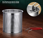 Oil-Saving 304 Stainless Steel Deep Fryer Pan (With Basket)