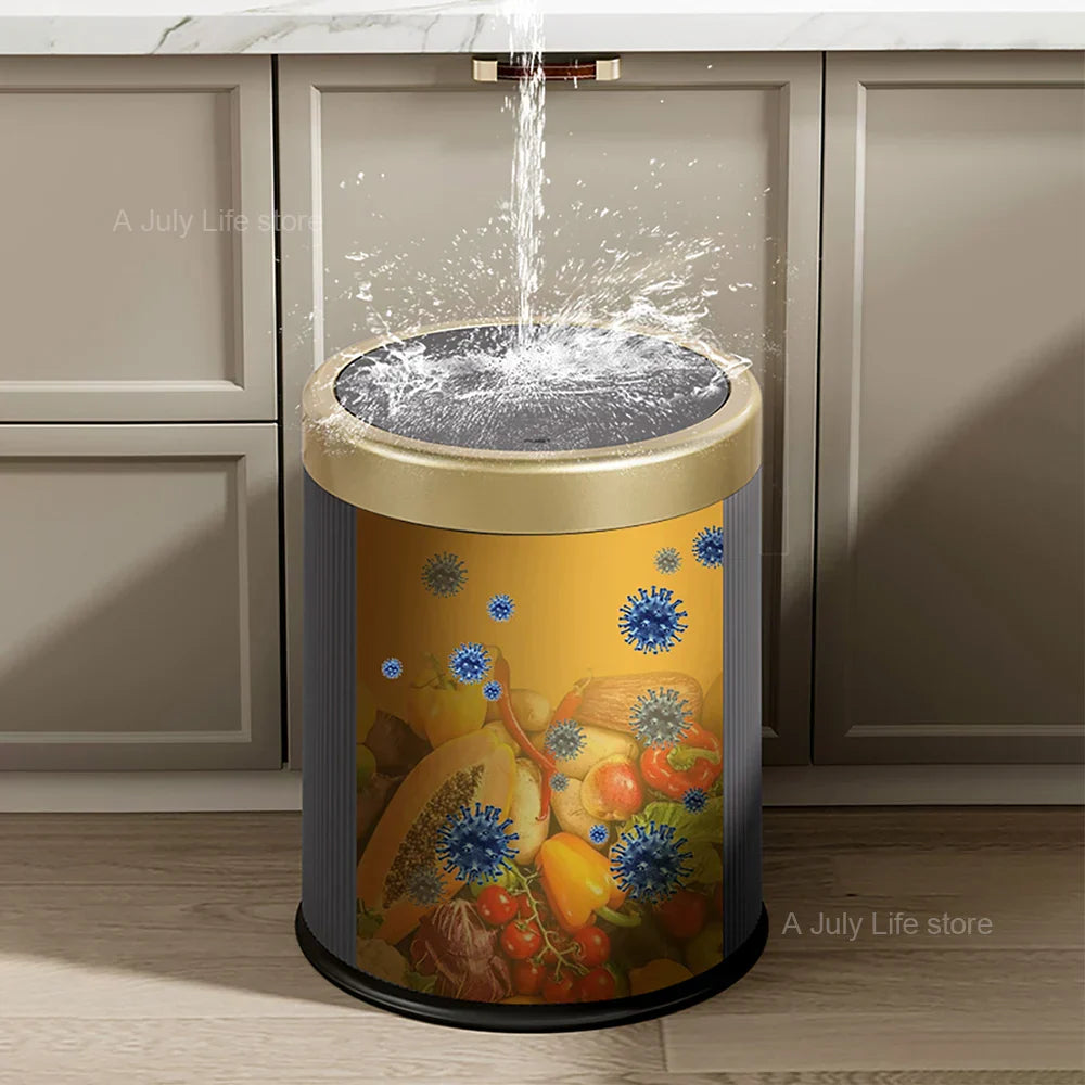 One-Touch Push-Button Trash Can (Removable Inner Bucket)