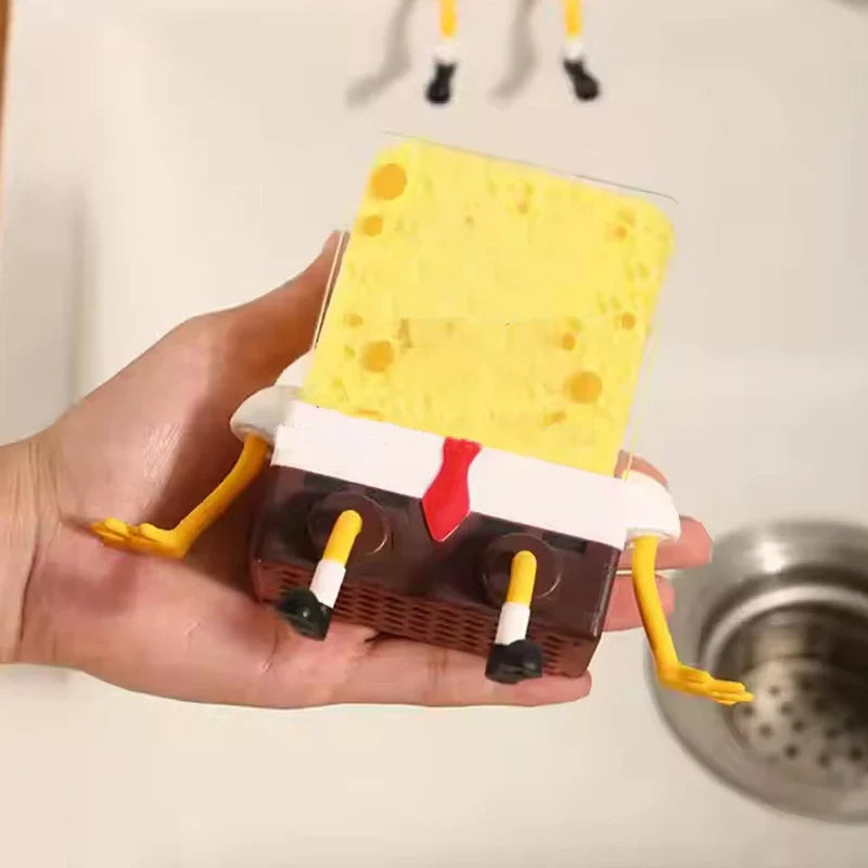 Open-Drain Wall-Mounted Sink Organizer (Sponge & Brush Holder)