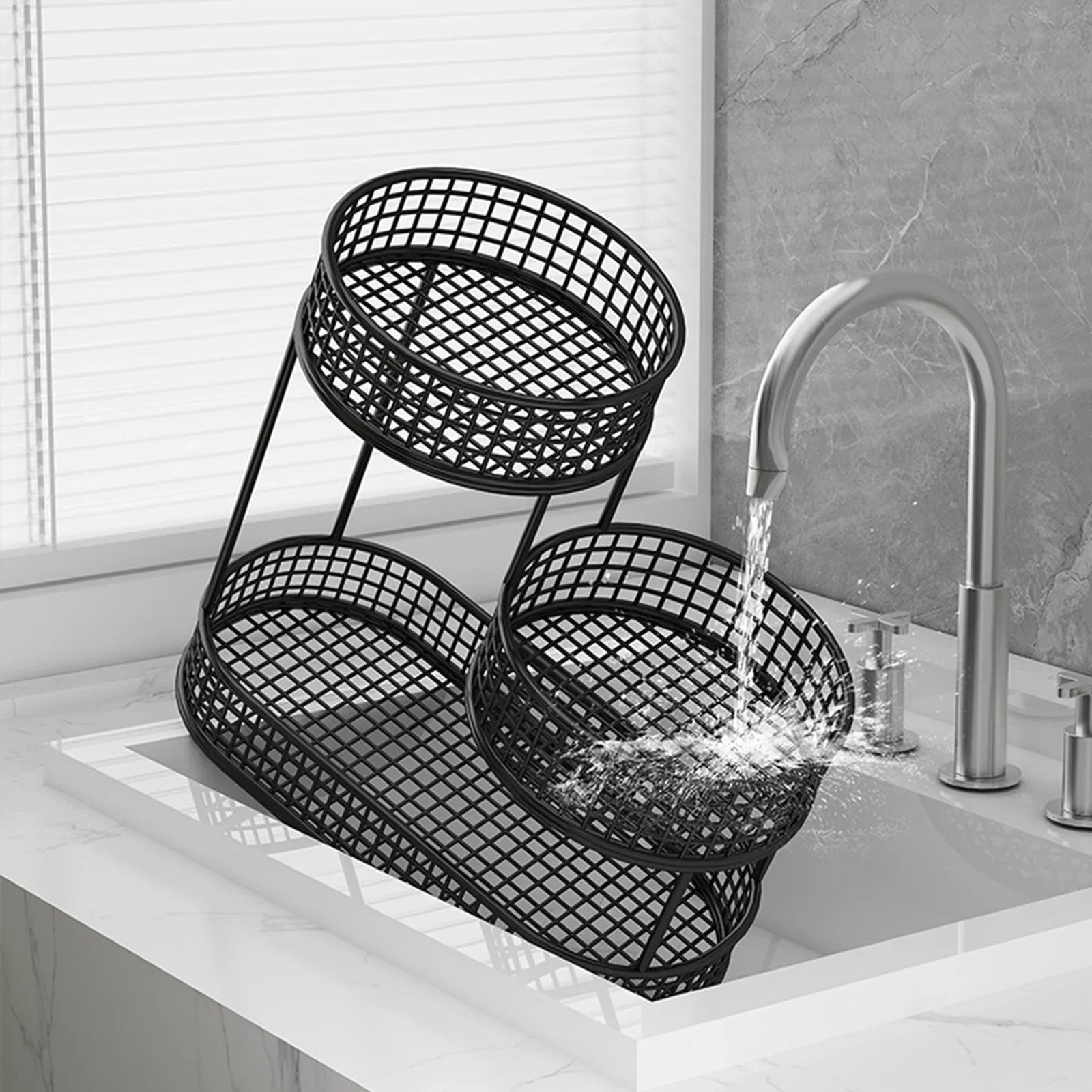 Open Wire Metal Fruit & Vegetable Basket