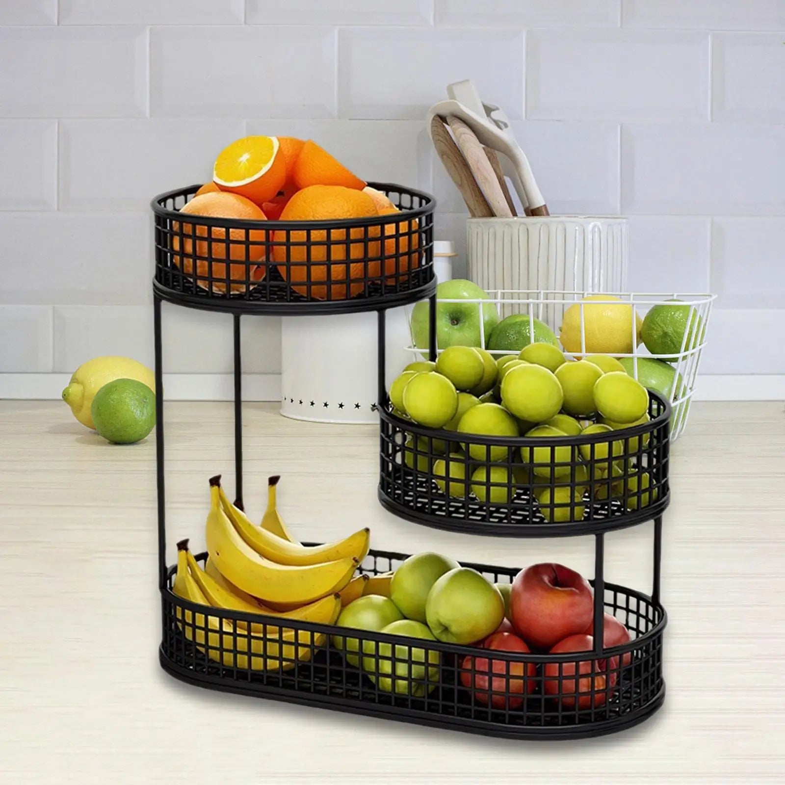 Open Wire Metal Fruit & Vegetable Basket