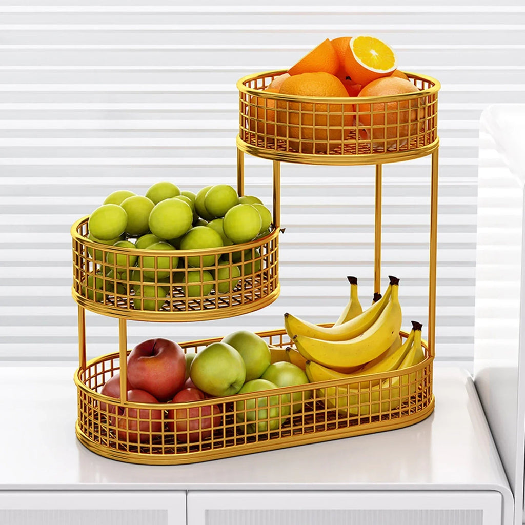 Open Wire Metal Fruit & Vegetable Basket