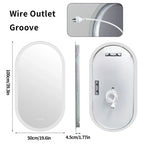 Oval Anti-Fog Touch Dimmable LED Bathroom Mirror