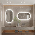 Oval Anti-Fog Touch Dimmable LED Bathroom Mirror