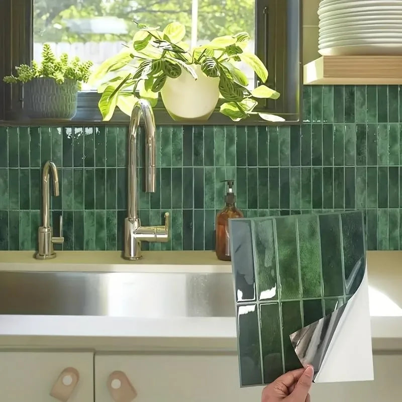 Peel-And-Stick Heat-Resistant & Waterproof Wall Tiles
