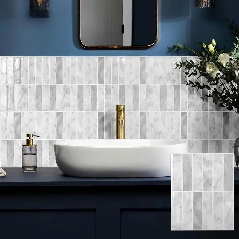 Peel-And-Stick Heat-Resistant & Waterproof Wall Tiles