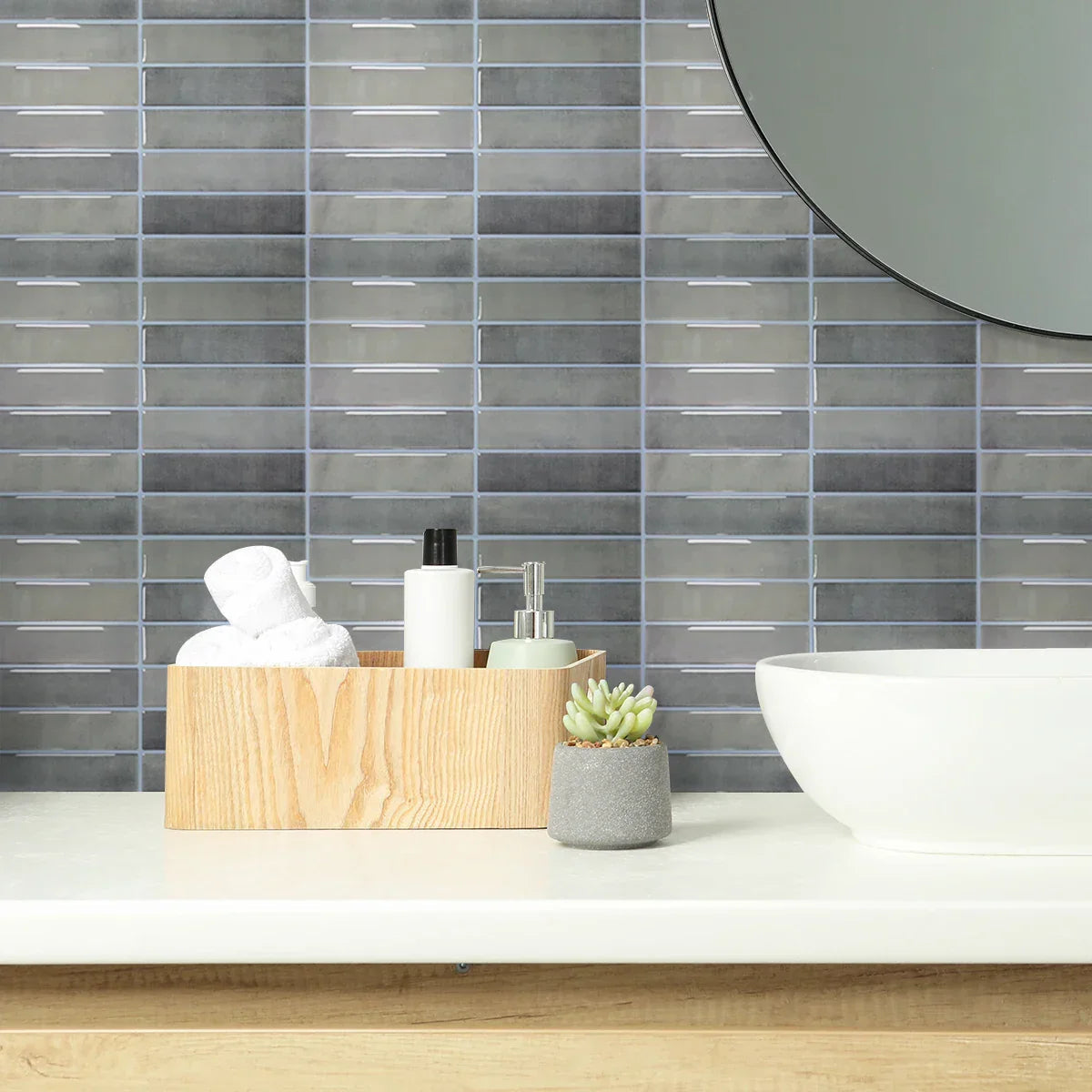 Peel-And-Stick Heat-Resistant & Waterproof Wall Tiles