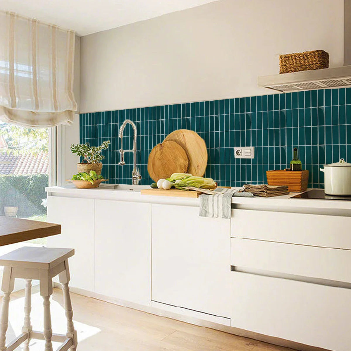 Peel-And-Stick Heat-Resistant & Waterproof Wall Tiles