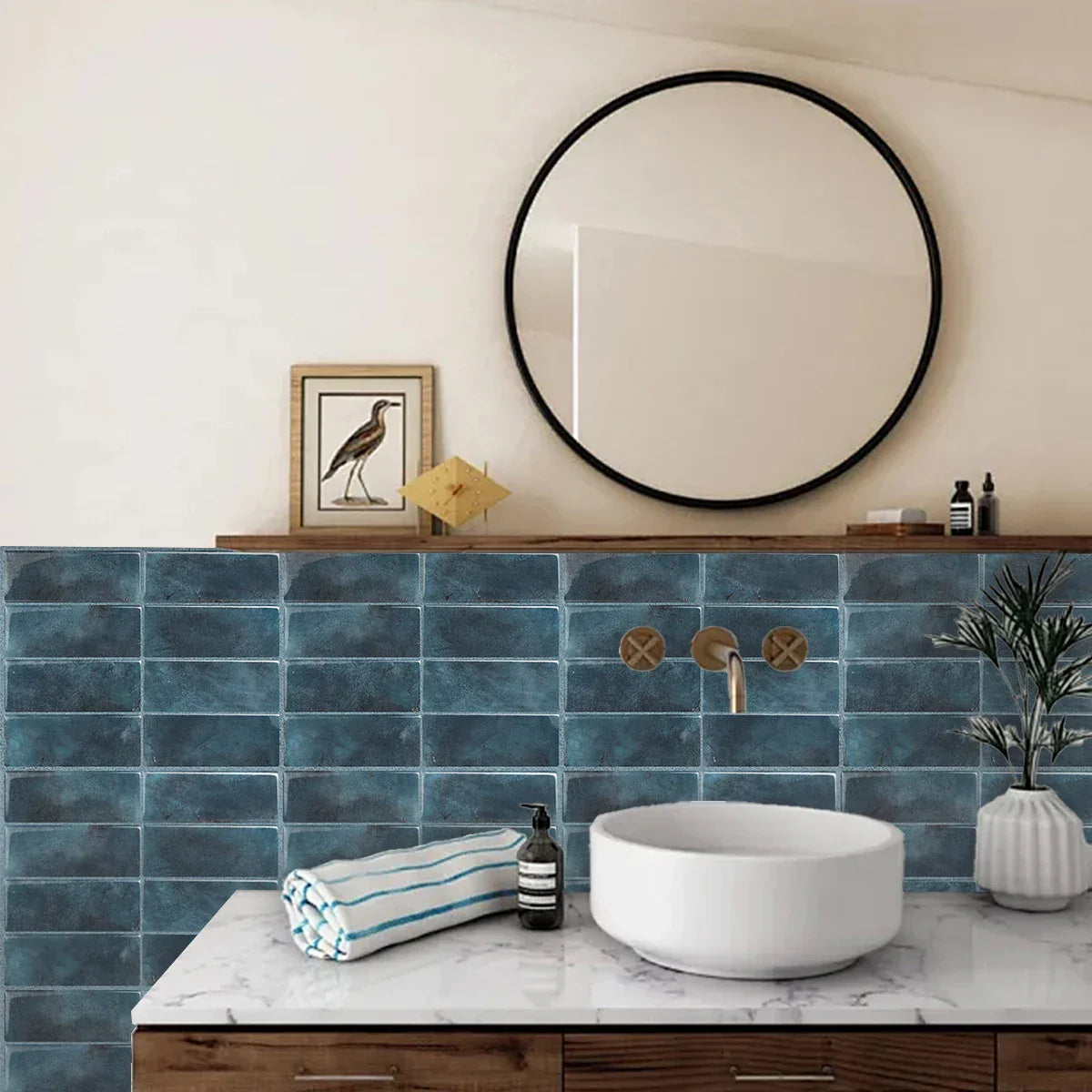 Peel-And-Stick Heat-Resistant & Waterproof Wall Tiles