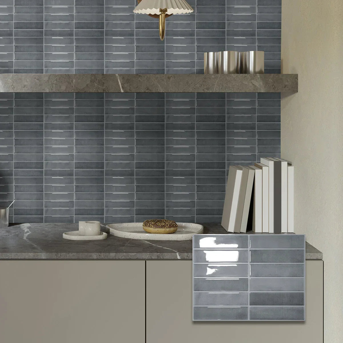 Peel-And-Stick Heat-Resistant & Waterproof Wall Tiles