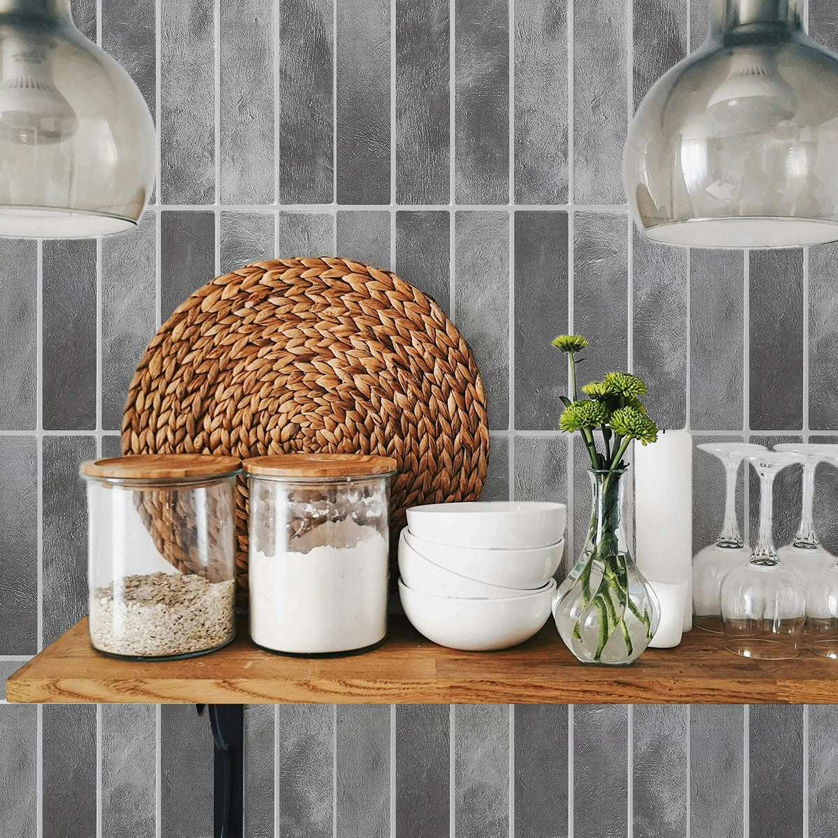 Peel-And-Stick Heat-Resistant & Waterproof Wall Tiles