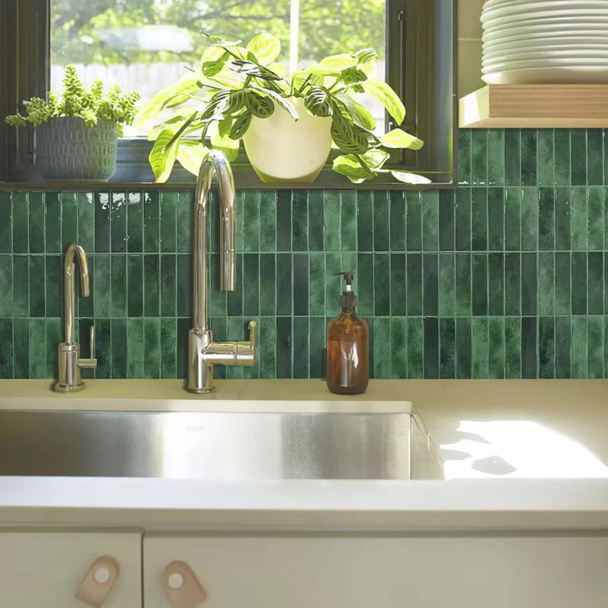 Peel-And-Stick Heat-Resistant & Waterproof Wall Tiles