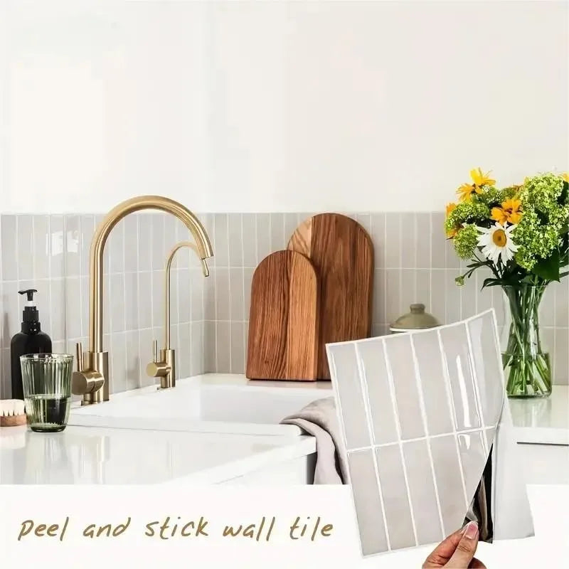Peel-And-Stick Heat-Resistant & Waterproof Wall Tiles