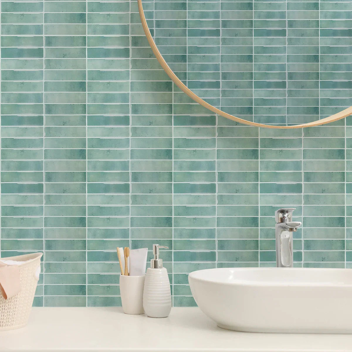 Peel-And-Stick Heat-Resistant & Waterproof Wall Tiles