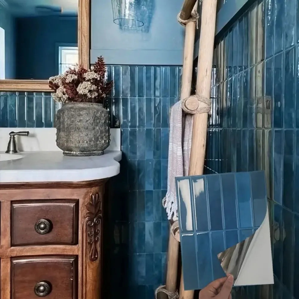 Peel-And-Stick Heat-Resistant & Waterproof Wall Tiles
