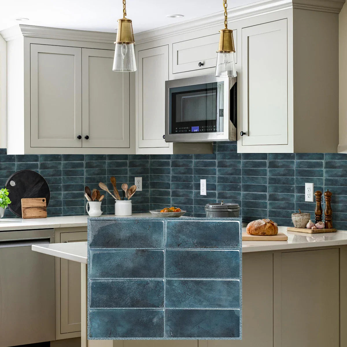 Peel-And-Stick Heat-Resistant & Waterproof Wall Tiles