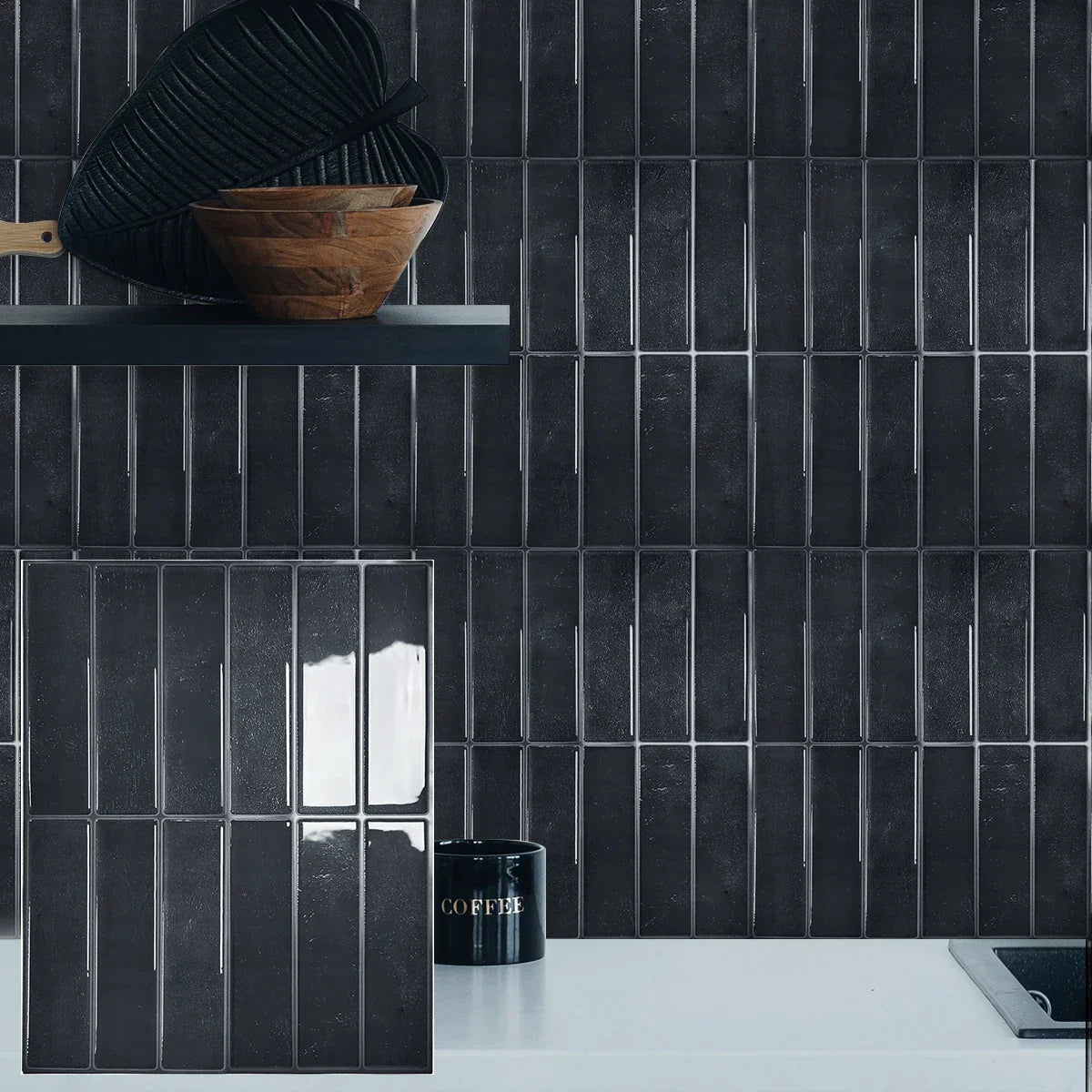 Peel-And-Stick Heat-Resistant & Waterproof Wall Tiles