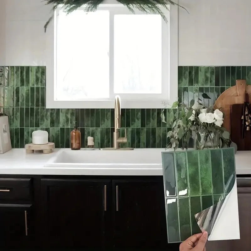 Peel-And-Stick Heat-Resistant & Waterproof Wall Tiles