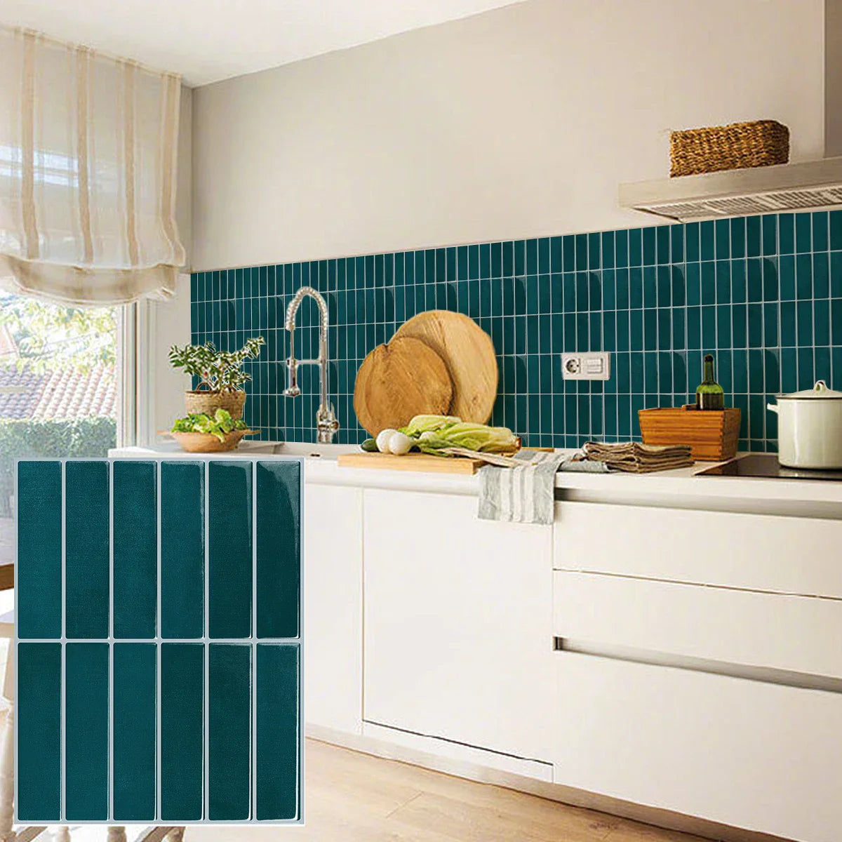 Peel-And-Stick Heat-Resistant & Waterproof Wall Tiles