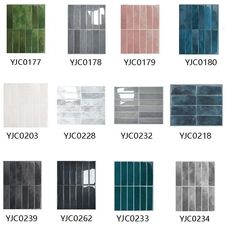 Peel-And-Stick Heat-Resistant & Waterproof Wall Tiles