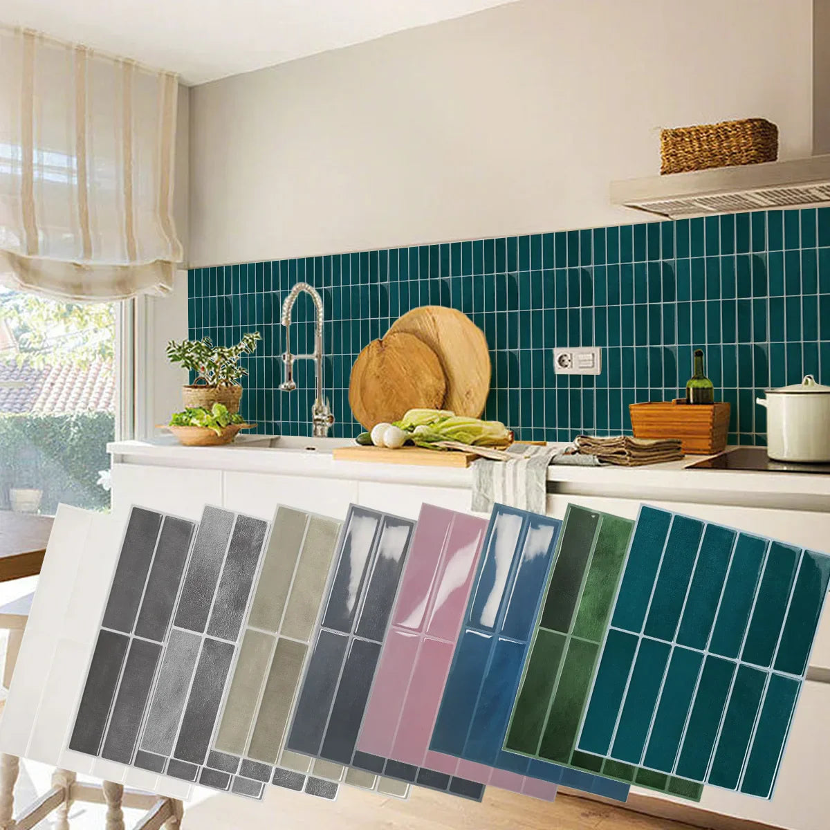 Peel-And-Stick Heat-Resistant & Waterproof Wall Tiles