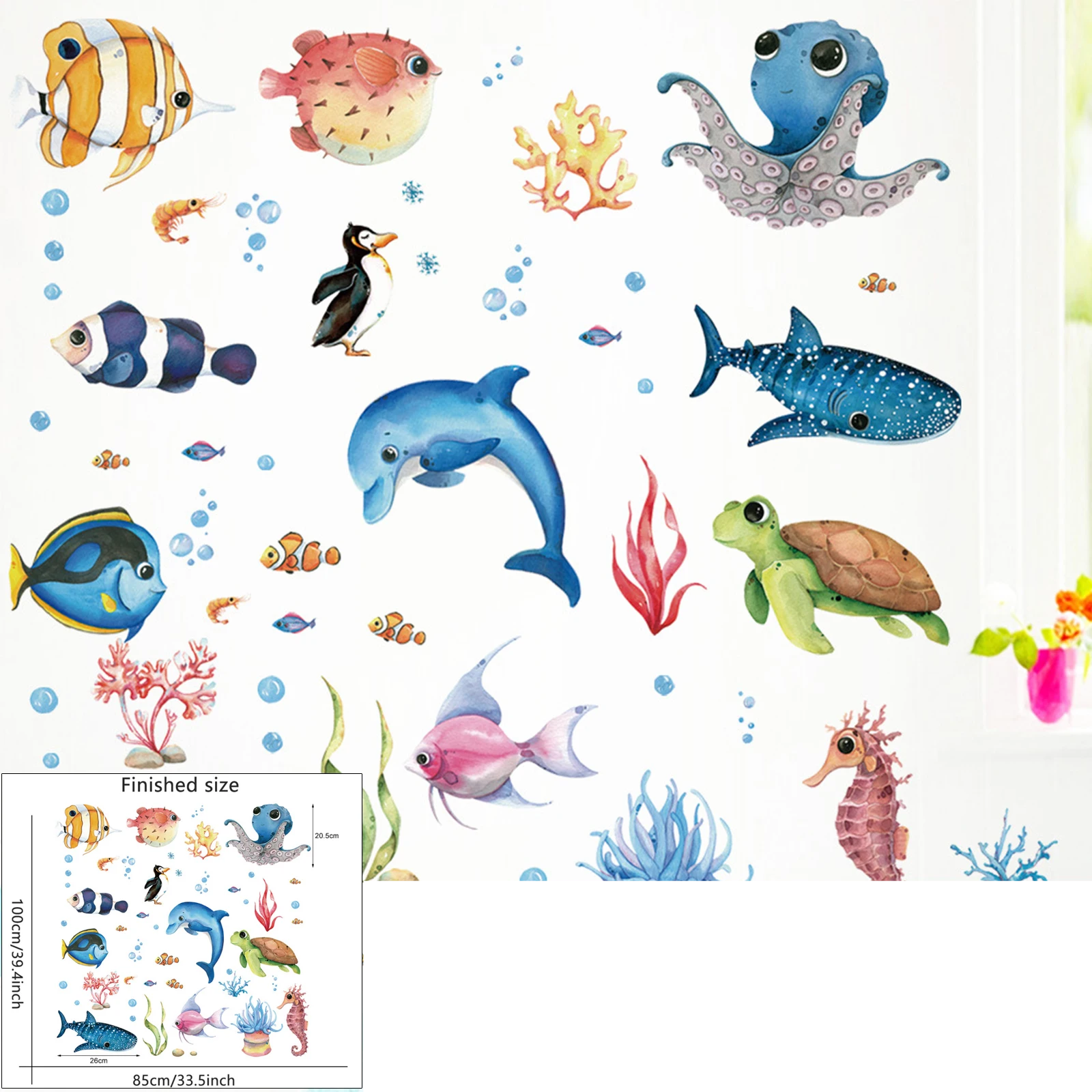 Peel-And-Stick Repositionable & Removable Kids Wall Stickers