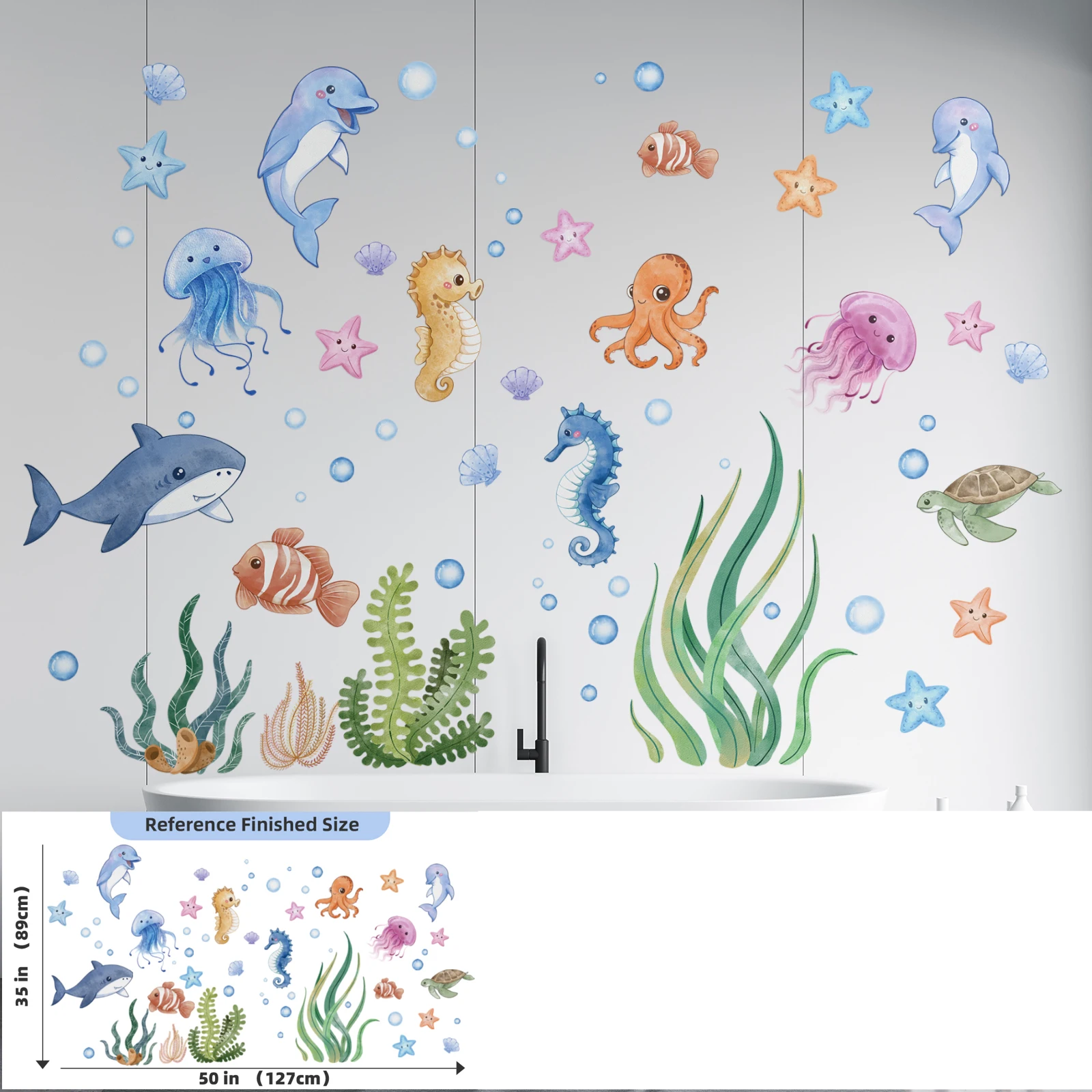 Peel-And-Stick Repositionable & Removable Kids Wall Stickers